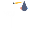 Cigogne avec bébé