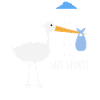 Baby shower stork