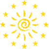 Europe symbol with sun