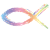 jesus fisch symbol bunt