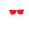 Monkey with red sunglasses