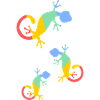Bunte Gecko Famille