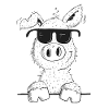 Cool pig with sunglasses i piggy