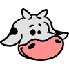 Cute calf cow face