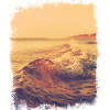 Vague plate au soleil