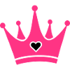 Crown with heart diamond