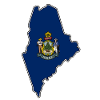 Maine flag map