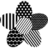 Fleur avec motif graphique