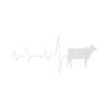 Heartbeat textured cow gift