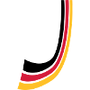 Lignes de proue Allemagne drapeau