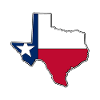 Texas flag map
