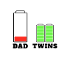 Tired Father Battery Twin T-Shirt