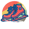 Eislauf Retro Schlittschuh Eiskunstlauf
