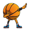 Dab a basketball ball