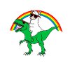 Lama rides T-Rex Alpaca Dino Gift