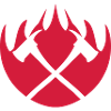 Fire flames 2 axes logo