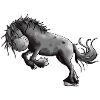 Sauvage Cheval frison - Chevaux