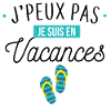 Je suis en vacances — Tongs turquoise