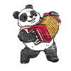 Panda accordéon