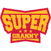 Super Granny Grandma Hero Logo