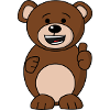 Bruno Bear Happy - Orange