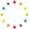 LGBT Gay Pride Stars Rainbow Europe Flag EU