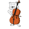 Kattcello Spelar Kattunge Musik Kärlek Present