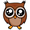 Cute owl with BIG eyes