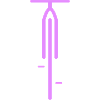Bicycle silhouette pink