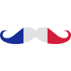 Moustache, French flag