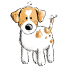 Funny Jack Russell dog cartoon