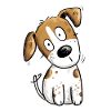 Happy Jack Russell dog cartoon