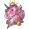 Aquarell-Einhorn mit Pilz-Tier