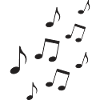 Music tones notes gift Musician melody icon