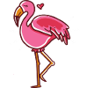 Flamingo Heart Pink Gift