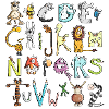 Buntes Tier Alphabet - ABC