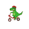 Dino bike gift shirt