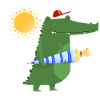 Schulkind Krokodil | Schulbeginn Geschenkidee