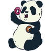 Panda donut food