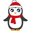 Doux bébé pingouin noel