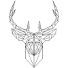 Geometric Deer Sticker