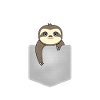 Sloth - Pocket bag