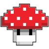 Retrogame Pixel Mushroom