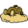 Dream Teddy bear sleeping cloud