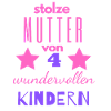 stolze Mutter von vier Kindern