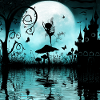 Dancing at night, cute fairy.