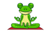 Yoga frog cross-legged