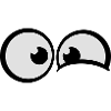 Anxious comic eyes