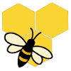 Bee on a honeycomb