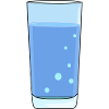 Water glass with water